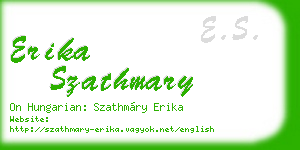 erika szathmary business card